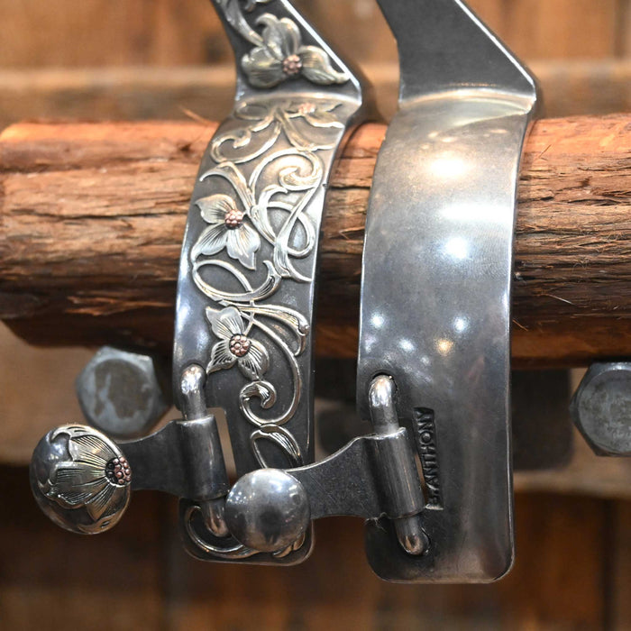 Brandon Anthony Silver Mounted 6pt. Spurs 2332