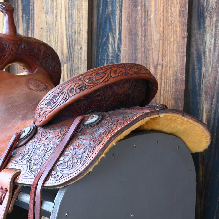 13.5" USED JEFF SMITH JACKIE GANTER BARREL SADDLE