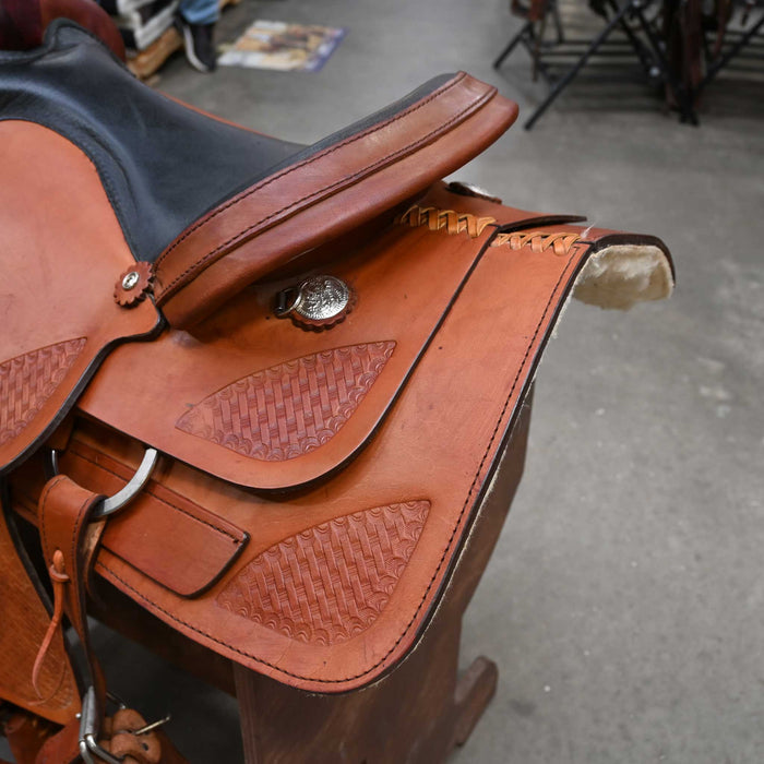 16" USED WHOA HORSE TEAM ROPING SADDLE