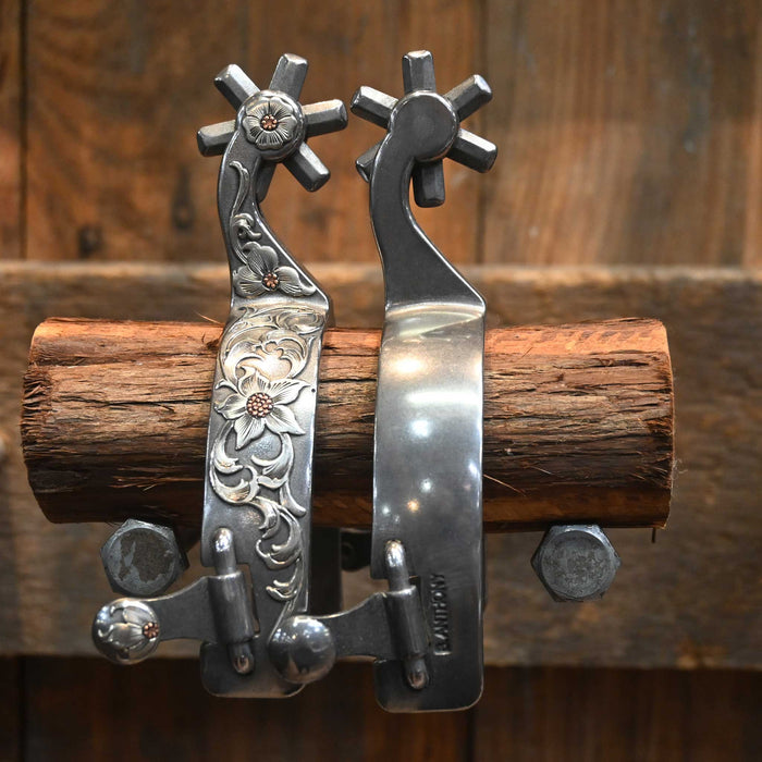 Brandon Anthony Silver Mounted 6pt. Spurs 2335