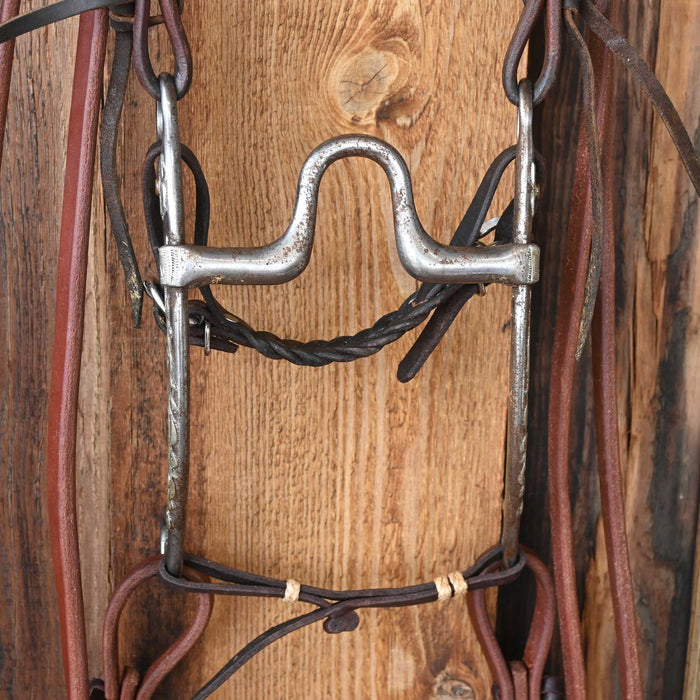 Cutrell Solid Port Bridle Rig w/Split Ear Headstall