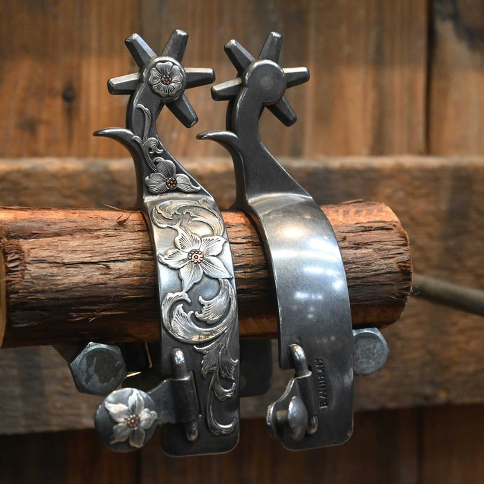 Brandon Anthony Silver Mounted 6pt. Spurs 2336