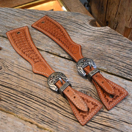 Handmade Bill Plummer Spur Straps w/Kerry Kelley Buckles Tack - Spur Straps Bill Plummer