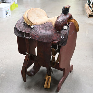 14.5" USED PAUL AMMERMAN ROPING SADDLE Saddles - Used Paul Ammerman