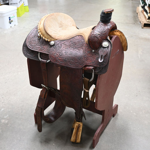 14.5" USED PAUL AMMERMAN ROPING SADDLE Saddles - Used Paul Ammerman