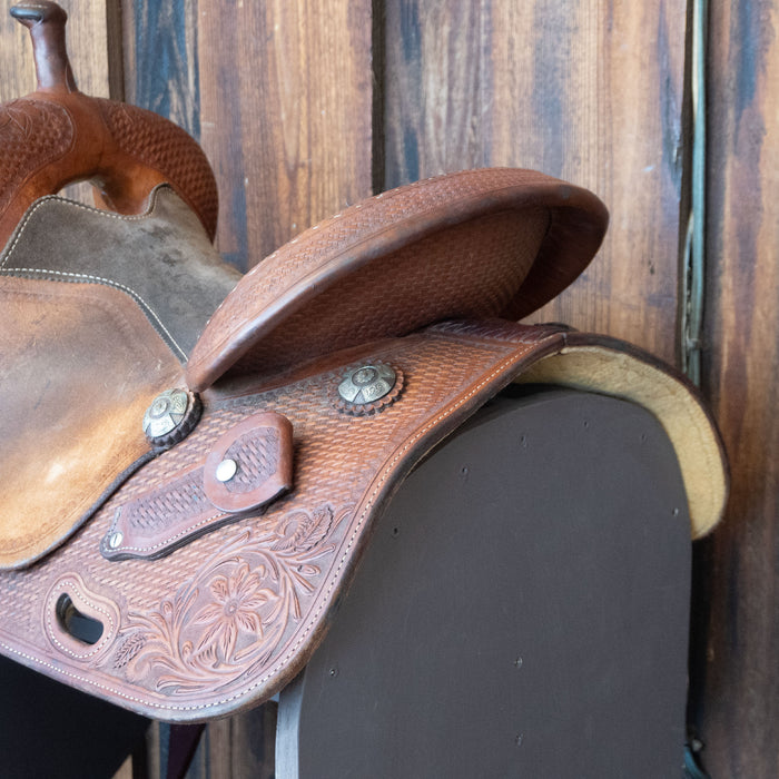 14.5" USED MARTIN CROWN C BARREL SADDLE Saddles - Used Martin Saddlery