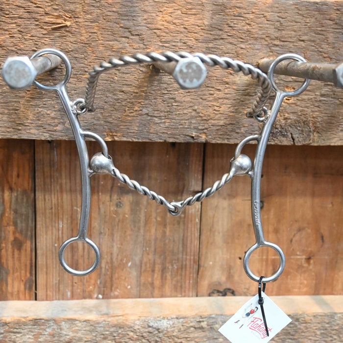 Flaharty Duke Steel Nose Twisted Wire Snaffle Combo Bit
