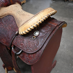 14.5" USED PAUL AMMERMAN ROPING SADDLE Saddles - Used Paul Ammerman