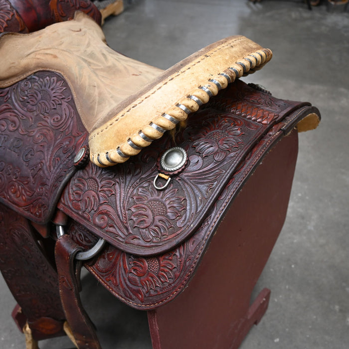 14.5" USED PAUL AMMERMAN ROPING SADDLE Saddles - Used Paul Ammerman