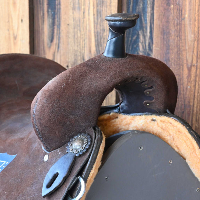 15.5" USED DOUBLE J RANCH CUTTER SADDLE