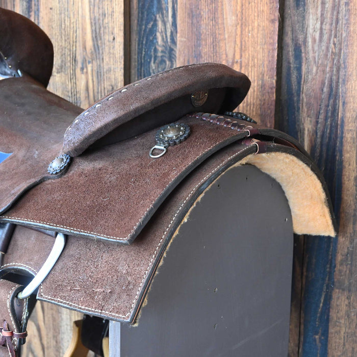 15.5" USED DOUBLE J RANCH CUTTER SADDLE