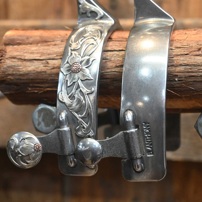 Brandon Anthony Silver Mounted 8pt. Spurs 2338