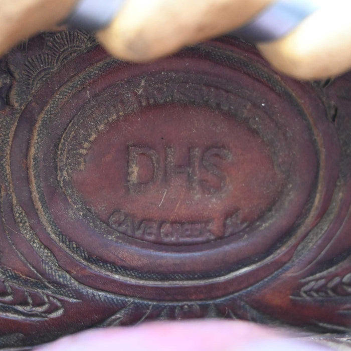 14" USED DHS TEAM ROPING SADDLE