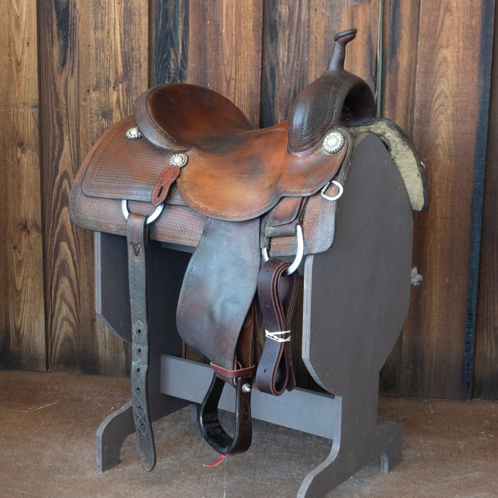 15.5" USED MARTIN MATT GAINES CUTTING SADDLE