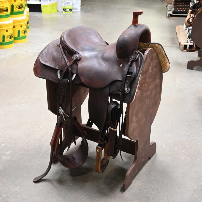 15" USED JEFF SMITH RANCH CUTTER SADDLE
