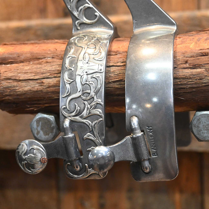 Brandon Anthony Silver Mounted 8pt. Spurs 2339