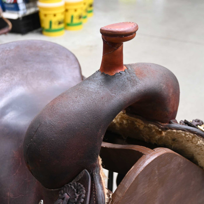 15" USED JEFF SMITH RANCH CUTTER SADDLE
