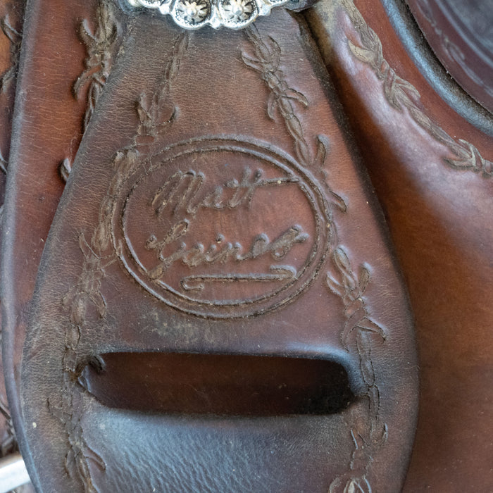 15.5" USED MARTIN MATT GAINES CUTTING SADDLE