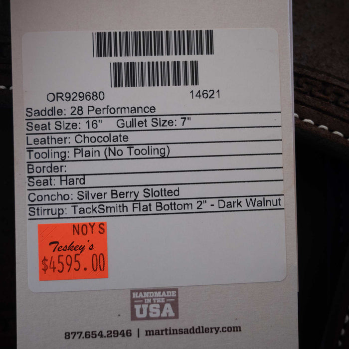 16" MARTIN PERFORMANCE SADDLE