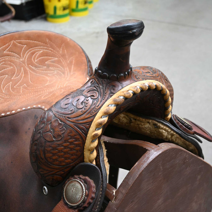 13.5" USED CIRCLE Y MARTHA JOSEY BARREL SADDLE