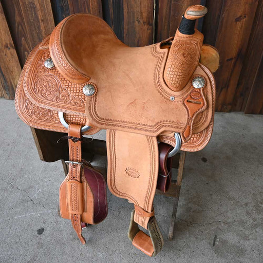14" TESKEY'S TEAM ROPING SADDLE Saddles - New Teskey's Saddlery