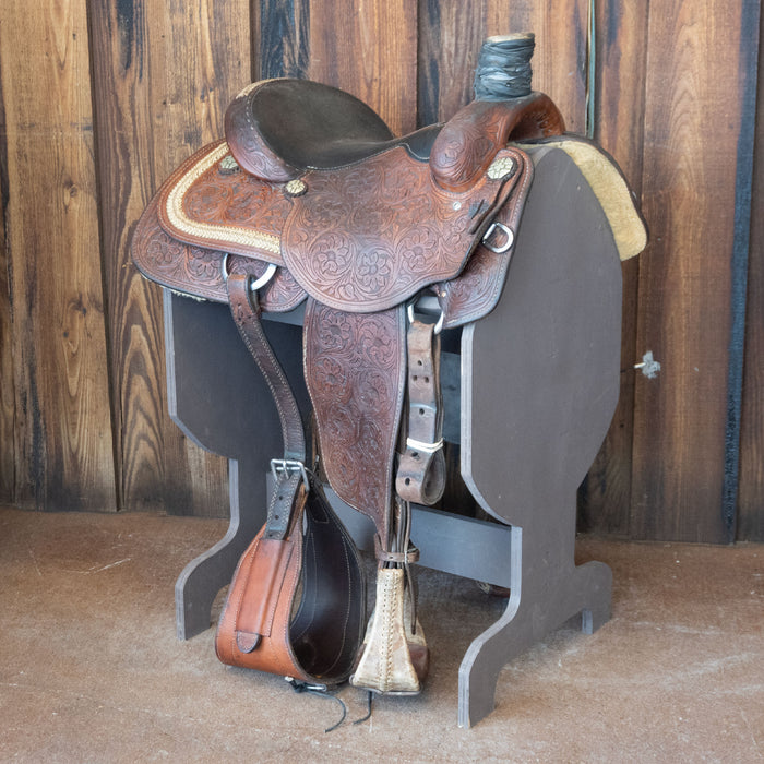 14.5" USED CACTUS TEAM ROPING SADDLE