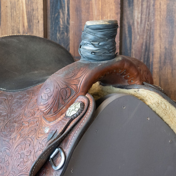 14.5" USED CACTUS TEAM ROPING SADDLE