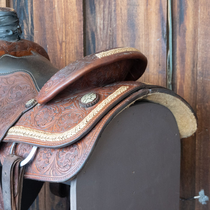 14.5" USED CACTUS TEAM ROPING SADDLE