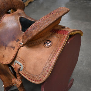 14" USED FORT WORTH BARREL SADDLE Saddles - Used Fort Worth Saddle Co.