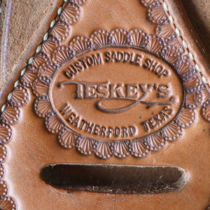 15.5" USED TESKEY'S ROPING SADDLE Saddles TESKEY'S SADDLERY LLC   