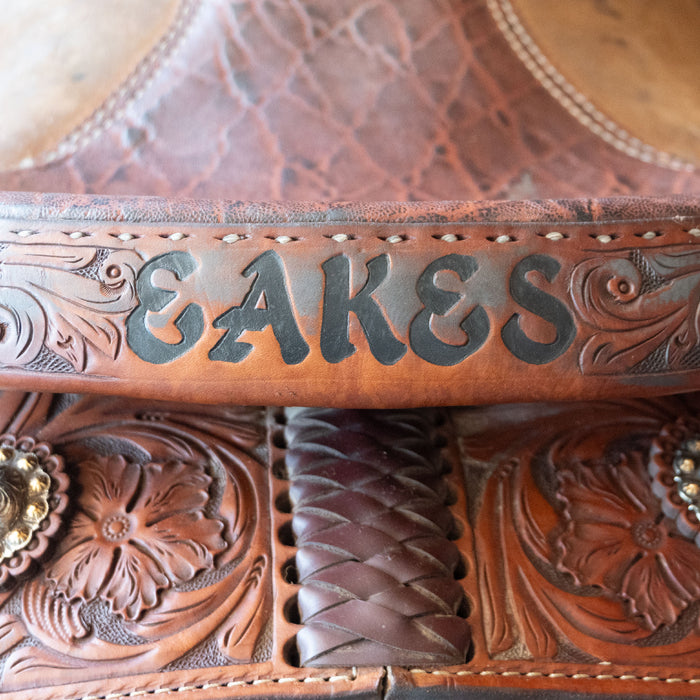 14" USED SLONE S TEAM ROPING SADDLE