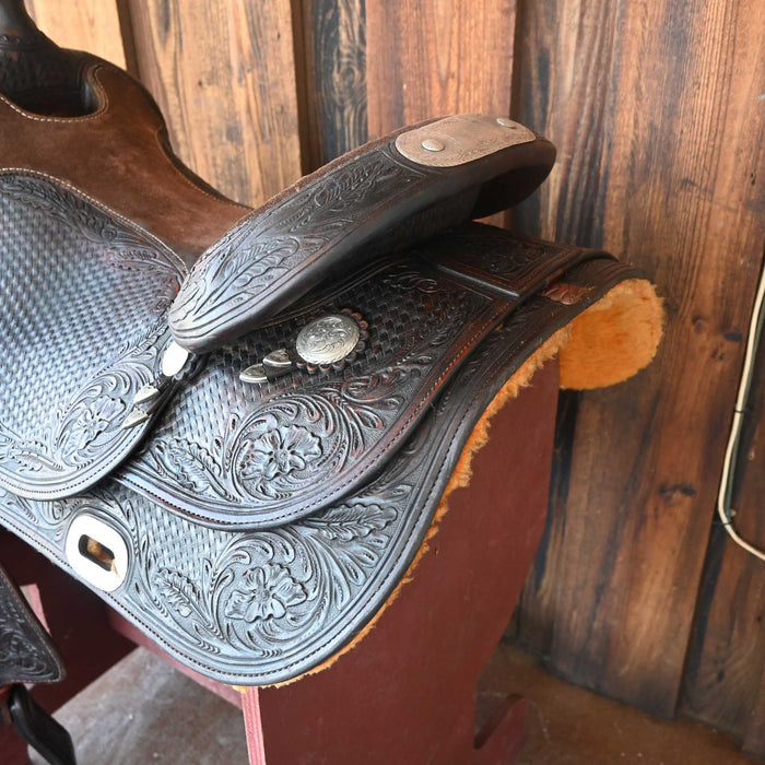 17.5" USED SILVER MESA REINING SADDLE Saddles - Used Silver Mesa