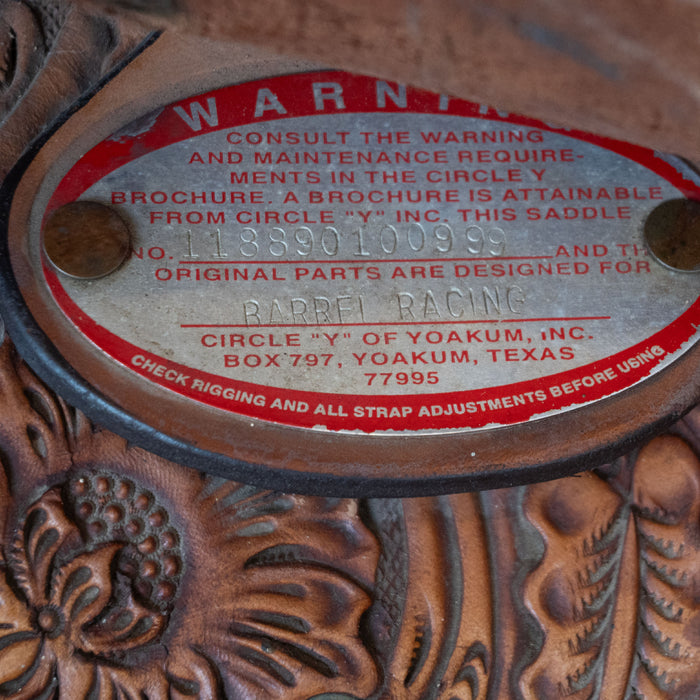13" USED CIRCLE Y BARREL SADDLE
