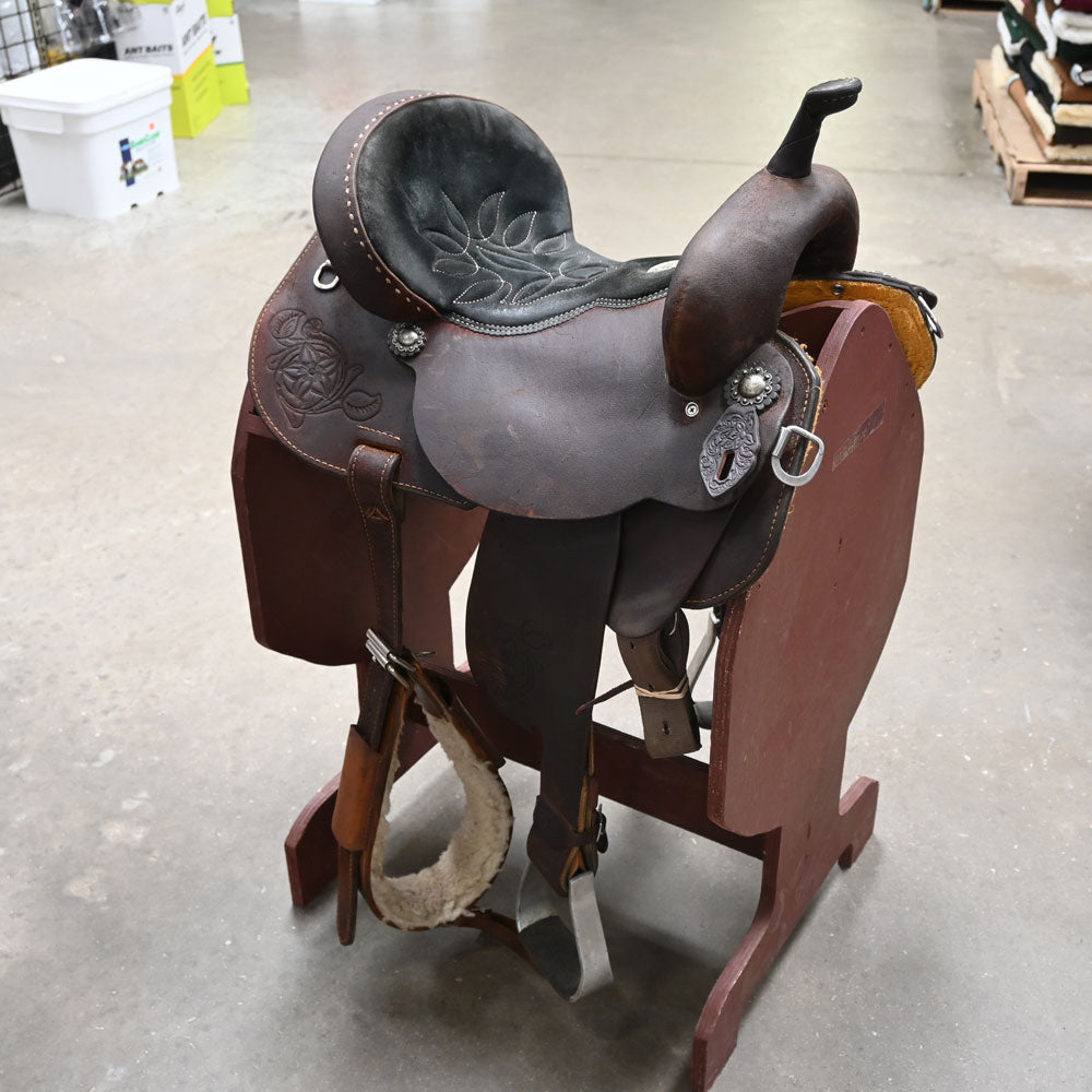 14.5" USED DOUBLE J POZZI PRO BARREL SADDLE