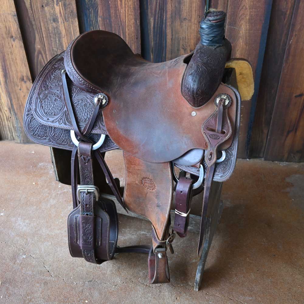 15.5" USED JEFF SMITH ROPING SADDLE Saddles Jeff Smith   