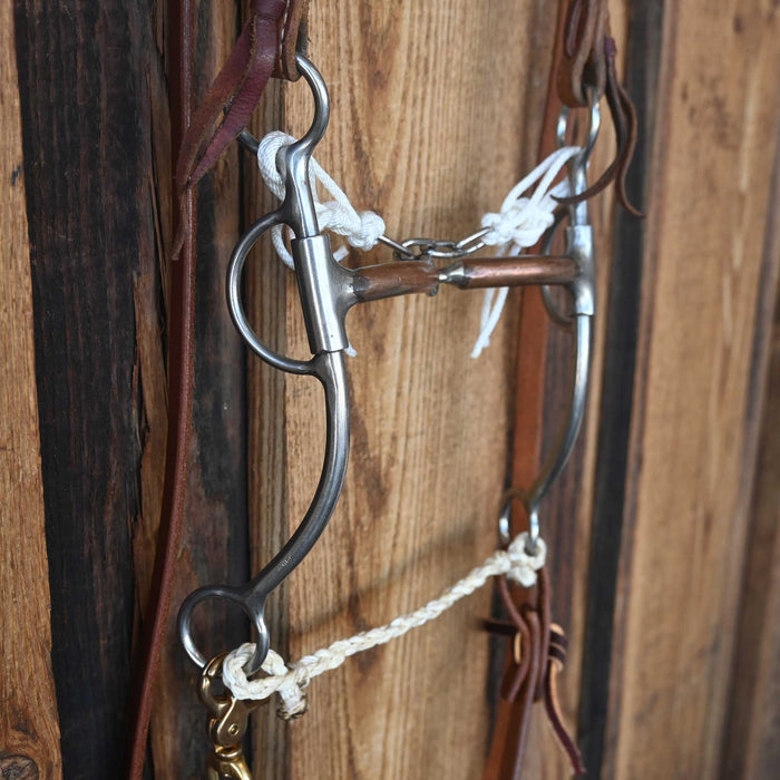 Copper Snaffle Bridle Rig w/Single Ear Headstall