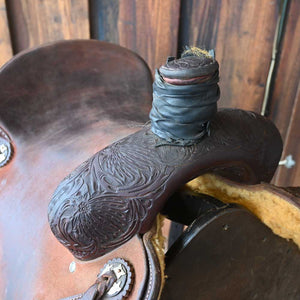 15.5" USED JEFF SMITH ROPING SADDLE Saddles Jeff Smith   