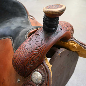 16" USED TESKEY'S ROPING SADDLE