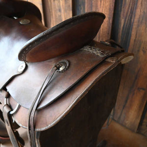 16" USED ALAMO ROPING SADDLE Saddles Alamo Saddlery   