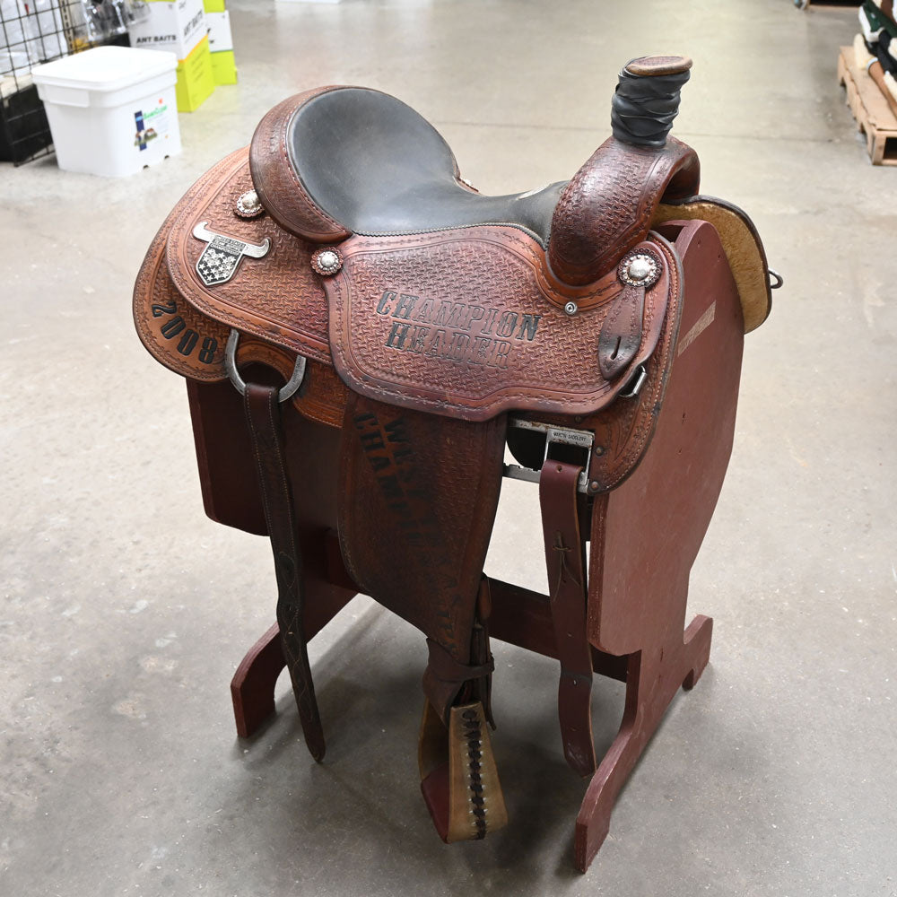 15" USED MARTIN TEAM ROPING SADDLE