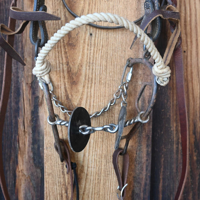 Twisted Wire Dogbone Bridle Rig w/Browband Headstall