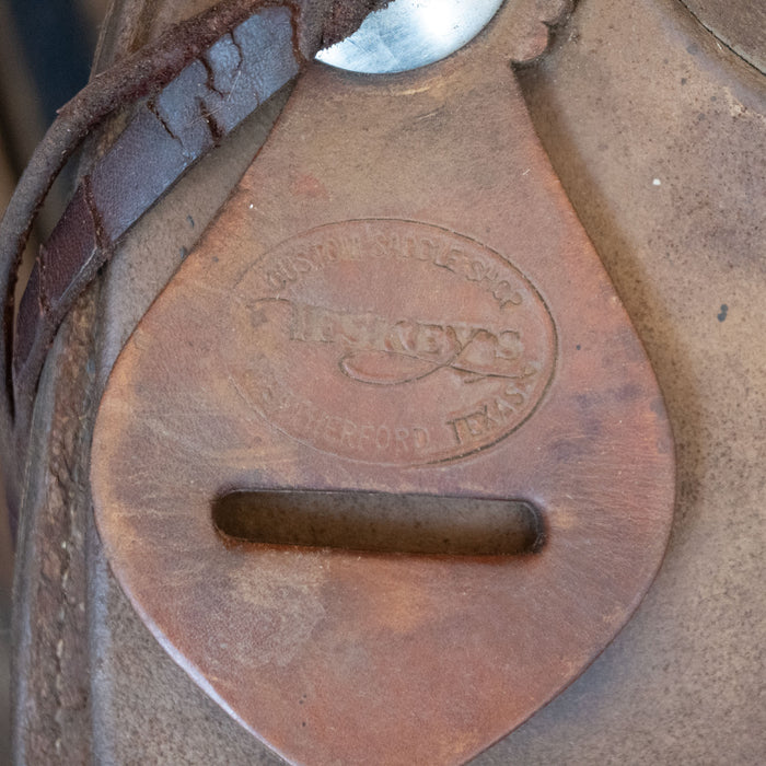 13.5" USED TESKEY'S RANCH SADDLE Saddles - Used Teskey's Saddlery