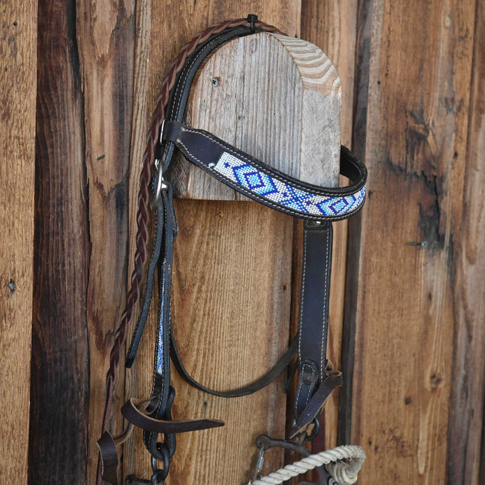 Twisted Wire Dogbone Bridle Rig w/Browband Headstall