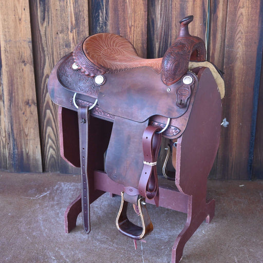15.5" USED LEDDY RANCH CUTTER SADDLE Saddles - Used Leddy