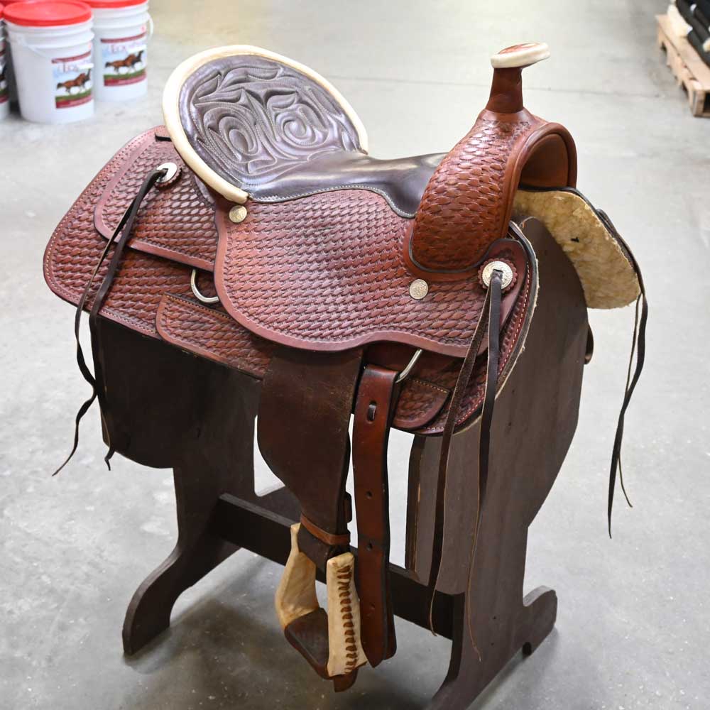 18" USED TESKEY'S ROPING SADDLE