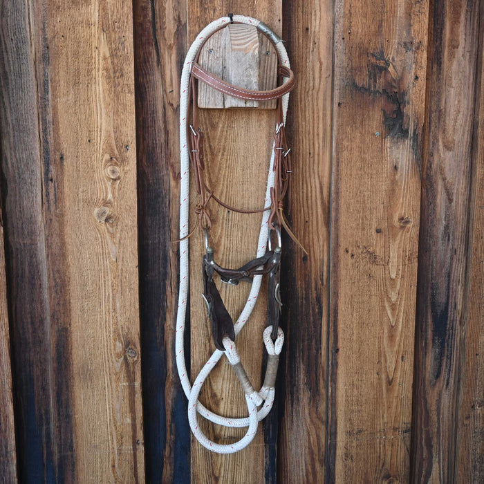 D-Ring Angled Snaffle Bridle Rig w/Browband Headstall Tack - Rigs misc