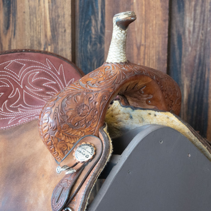 13.5" USED CIRCLE Y MARTHA JOSEY BARREL SADDLE