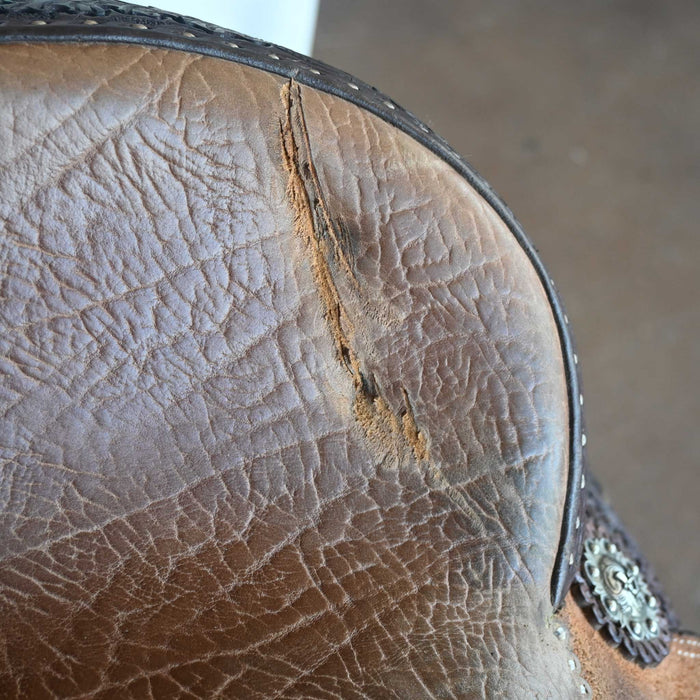 15.5" USED TOMAHAWK TEAM ROPING SADDLE Saddles - Used Tomahawk Saddlery