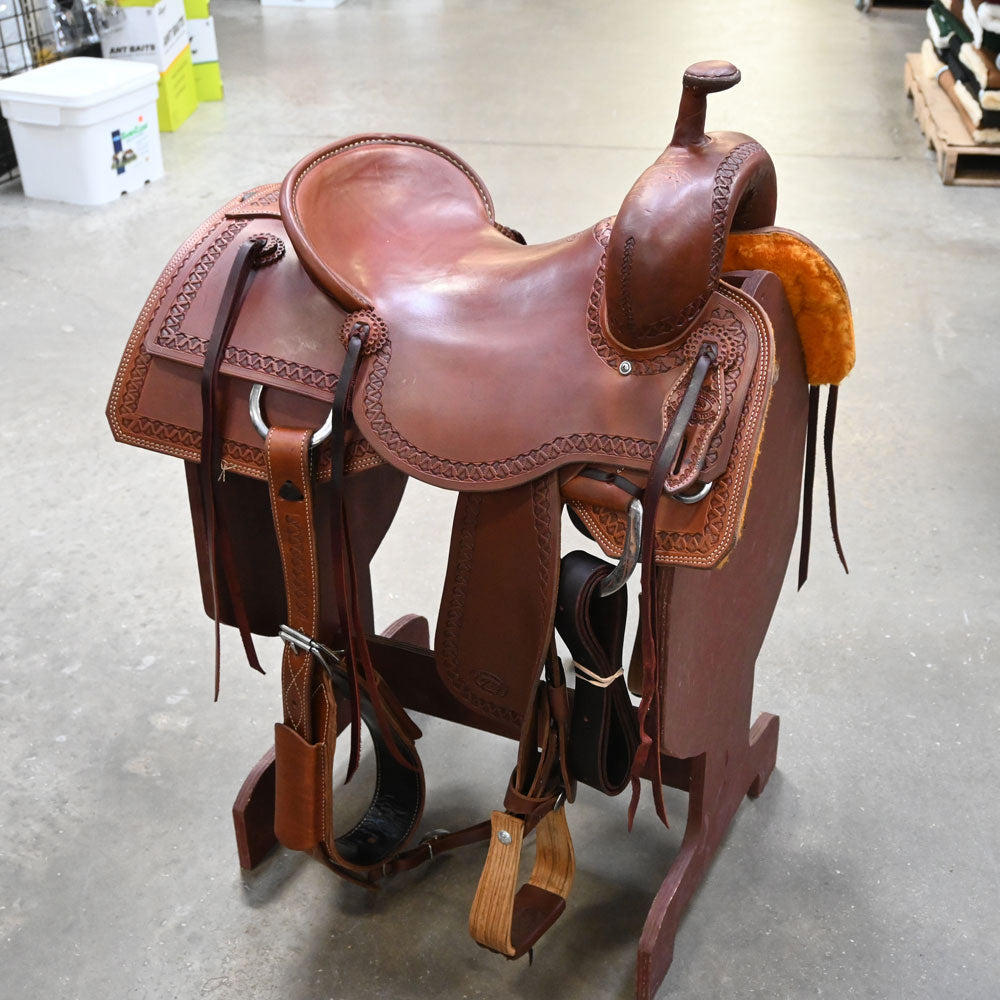 15.5" USED TODD JEYS RANCH CUTTING SADDLE