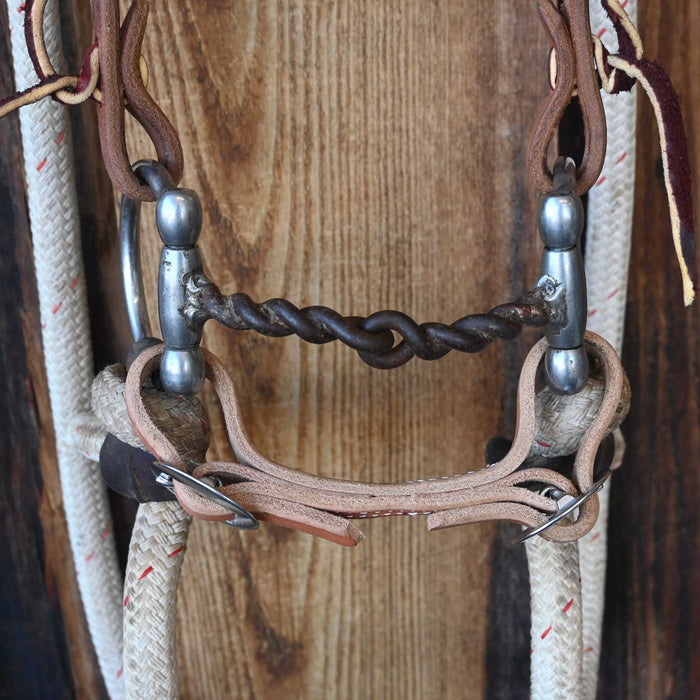 D-Ring Twisted Wire Snaffle Bridle Rig w/Browband Headstall